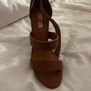 Brown Leather Chunky Heels